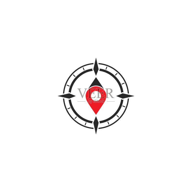 指南针图标和符号矢量图图标素材