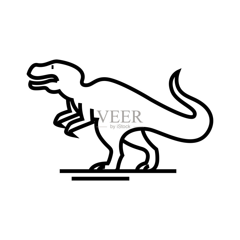 动物进化线条图标、概念符号、轮廓矢量图、线性符号图标素材