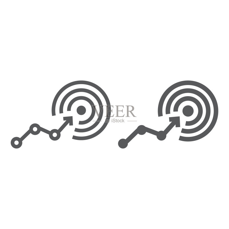 目标线标志矢量图形图标素材