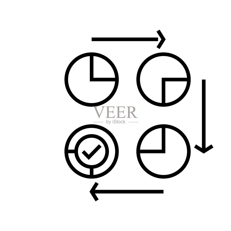 连接线图标的吉亚图,概念符号,轮廓矢量图,线性符号图标素材