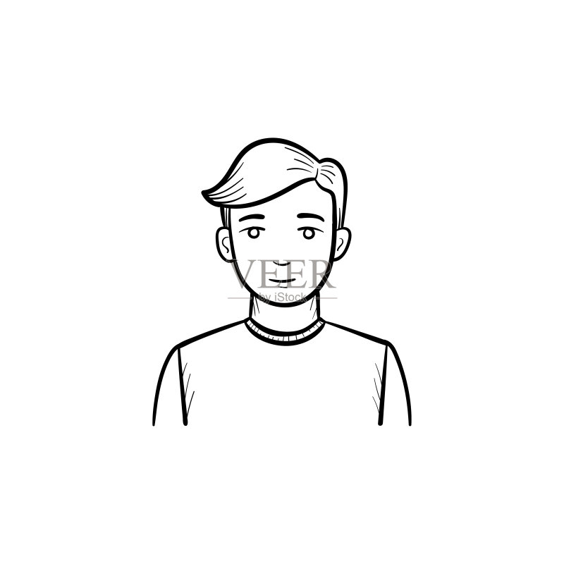 手绘素描图标图标素材