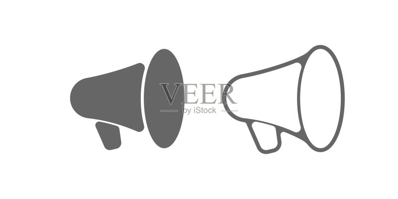 喇叭图标矢量扬声器标志图标素材