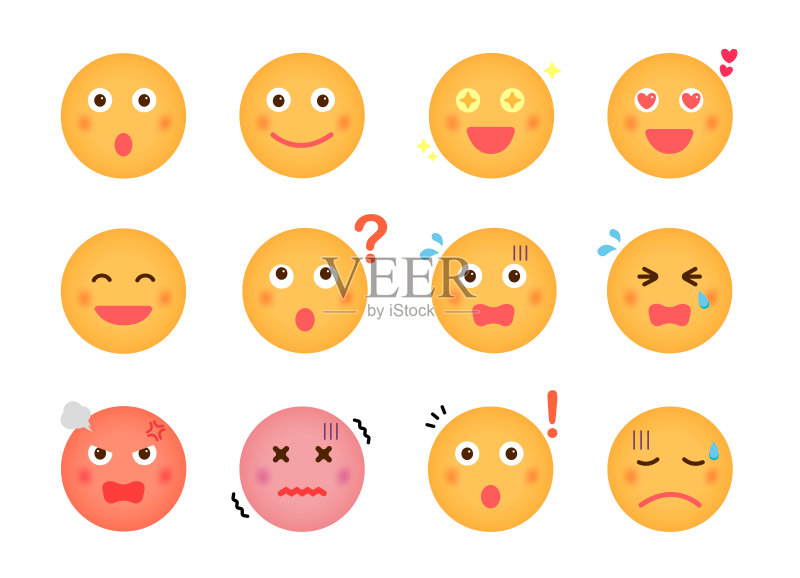 卡通表情矢量插图合集图标素材