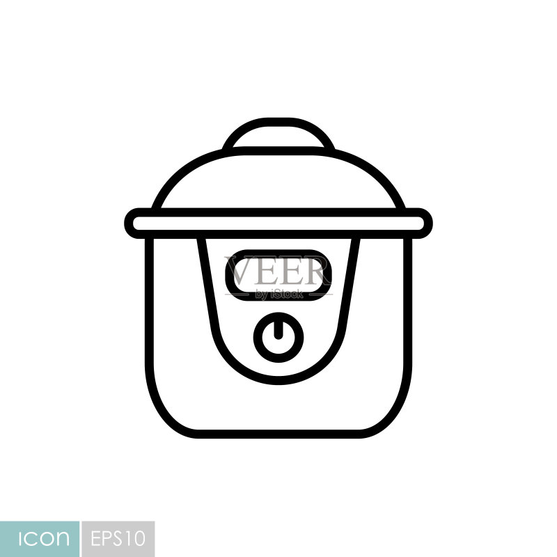 慢炖锅矢量图标图标素材