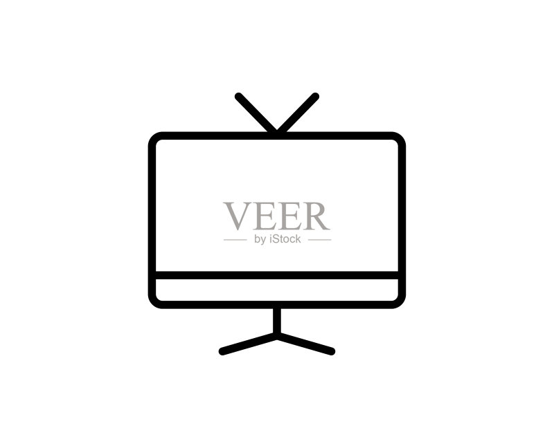 电视线性图标图标素材