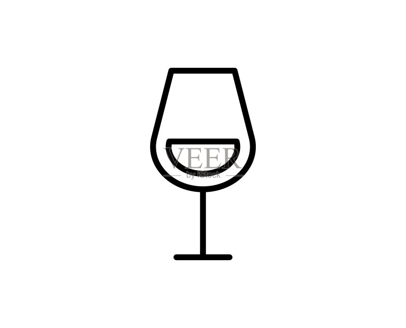 葡萄酒杯线性图标图标素材