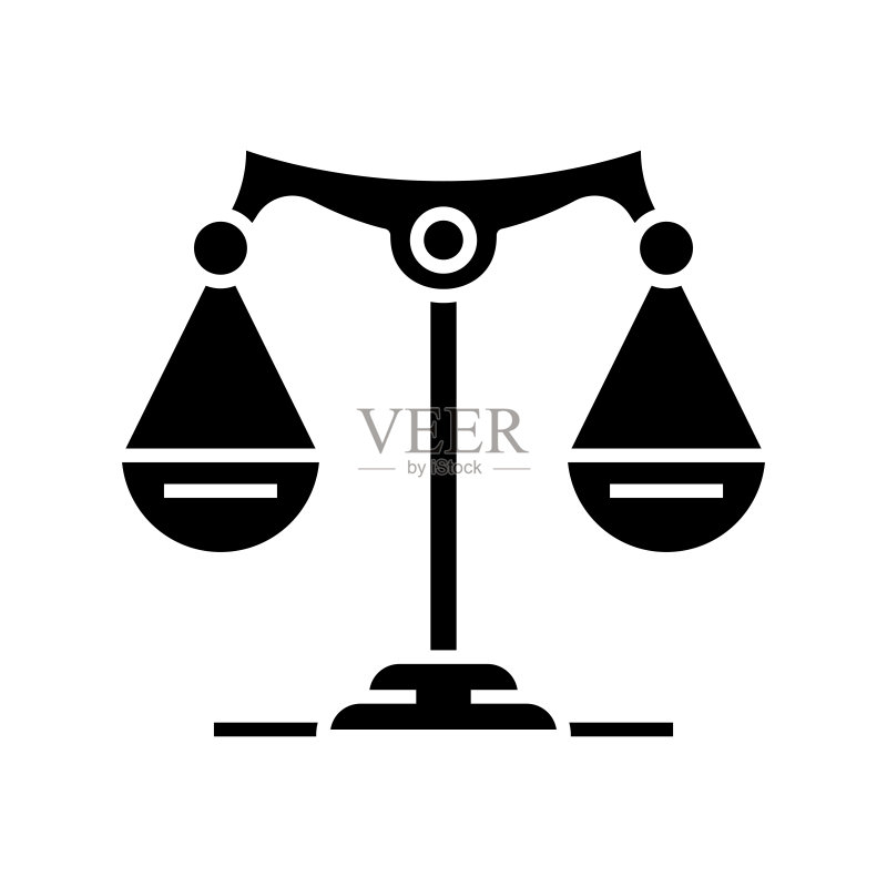 黑色法律图标概念插画图标素材