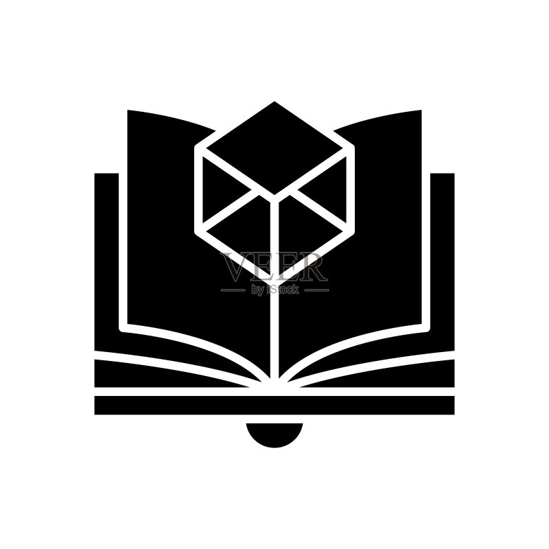 学习图标,概念插图,矢量扁平符号,字形标志图标素材