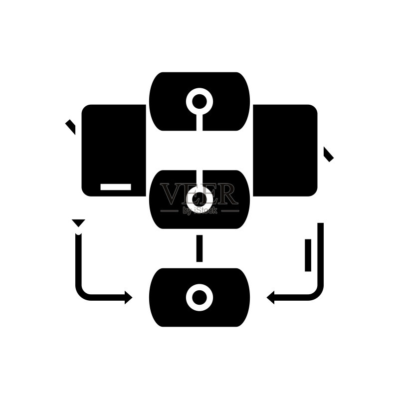 黑色通信图标概念插图矢量扁平符号图标素材