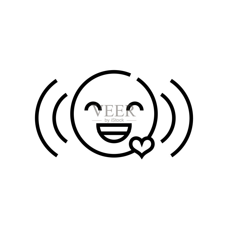 欢笑线条图标图标素材