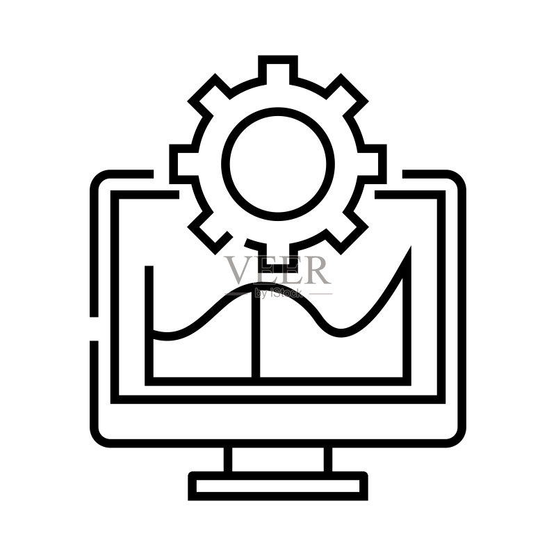 技术图表线条图标图标素材