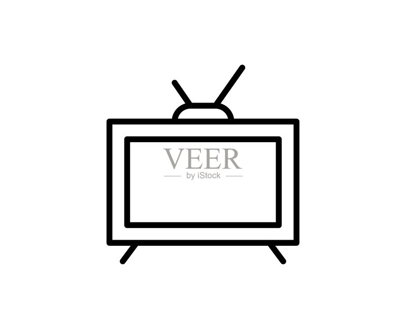 电视线性图标图标素材