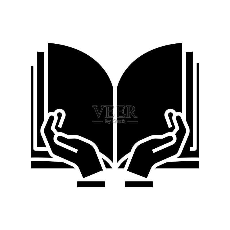 教育服务黑色图标,概念插图,矢量扁平符号,标志图标素材