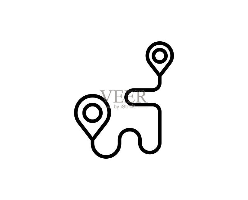 路线线条图标图标素材