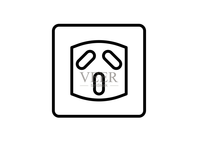 电源插座线性图标图标素材