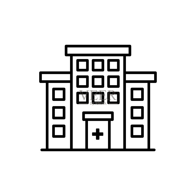 带颜色背景的医院赔偿图标和投资图标图标素材