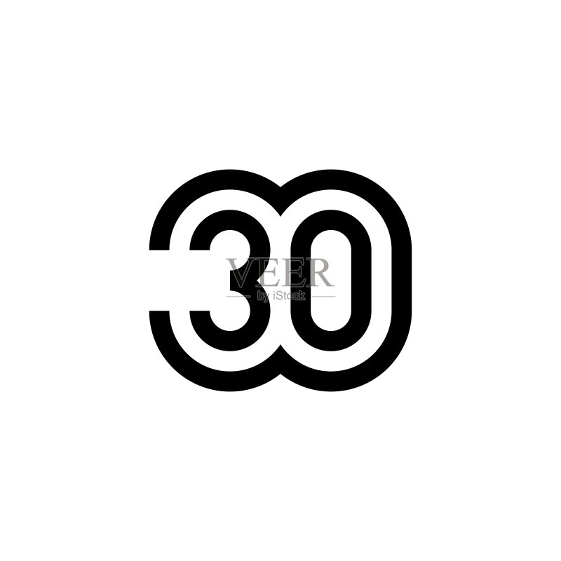 数字30矢量图标设计图标素材