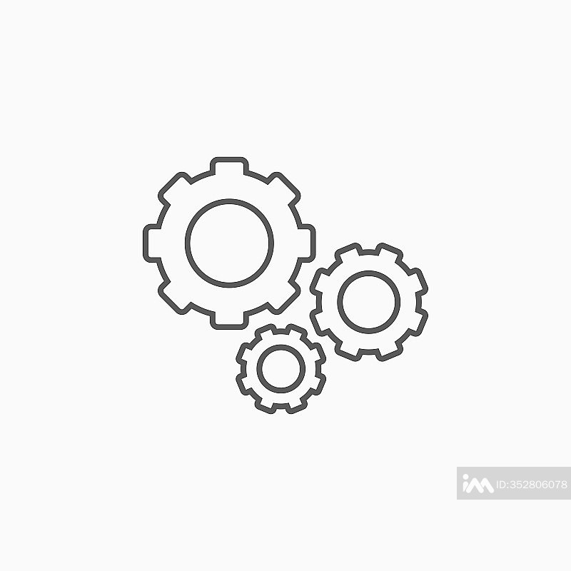 齿轮图标矢量图图标素材