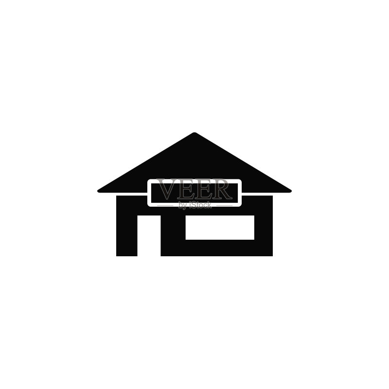 房屋轮廓图标,适用于网站、网页设计、移动应用和信息图表的简约元素,网站设计、应用开发的粗线条图标图标素材