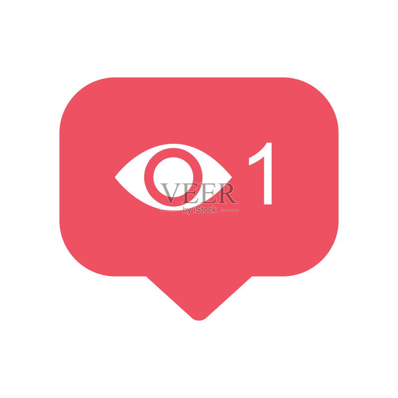 Instagram热门图标通知符号视图,社交媒体按钮图标素材