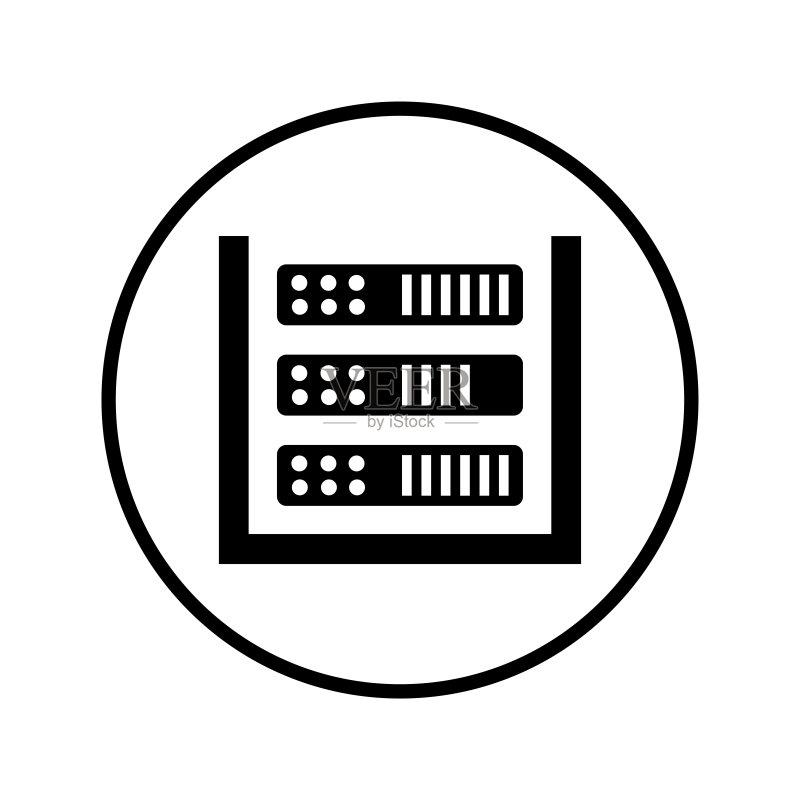 数据库存储服务器圆形图标图标素材