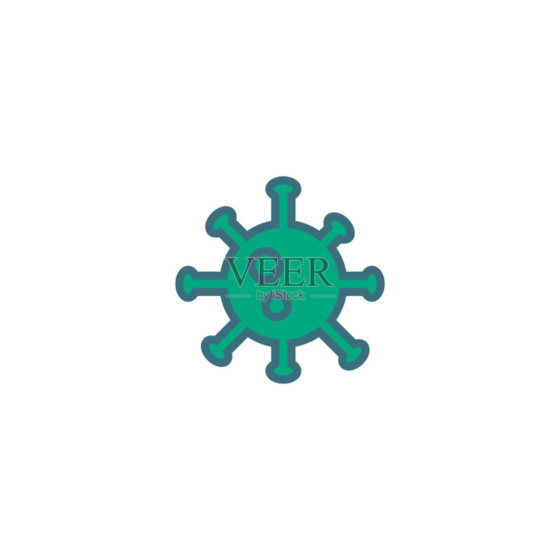 冠状病毒彩色卡通图标图标素材
