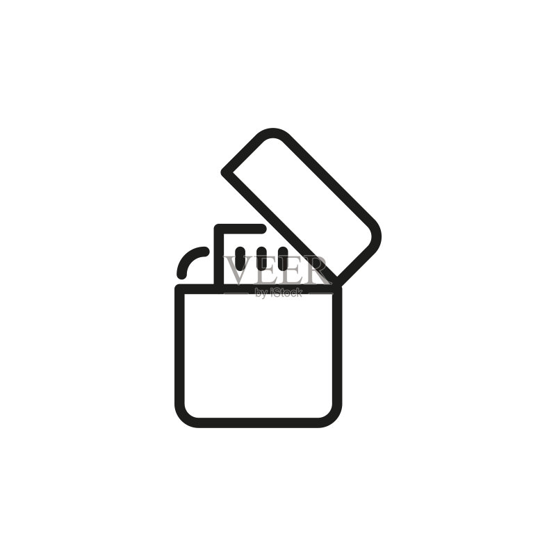 简约的打火机线条图标图标素材