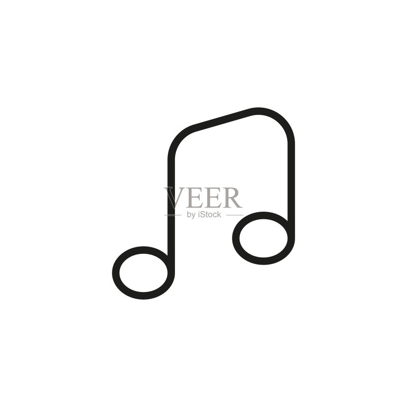 简约音符线条图标图标素材