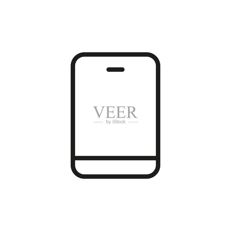简约智能手机线条图标图标素材
