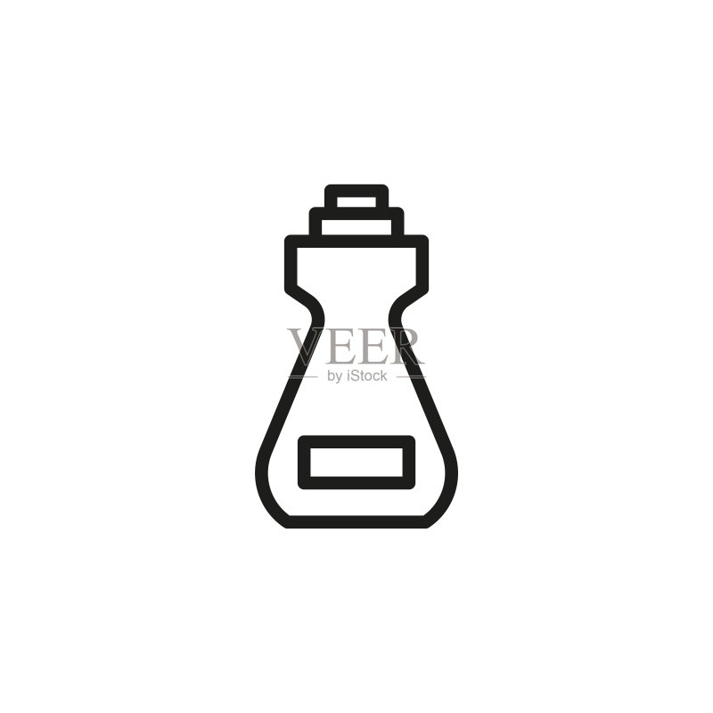 简约烧瓶线条图标图标素材