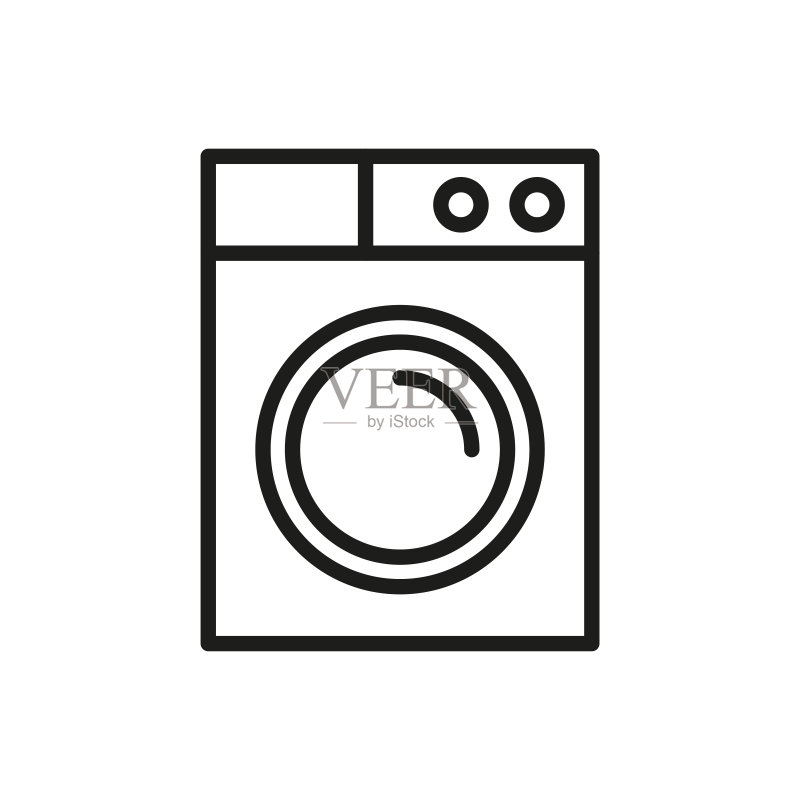 洗衣机线条图标图标素材