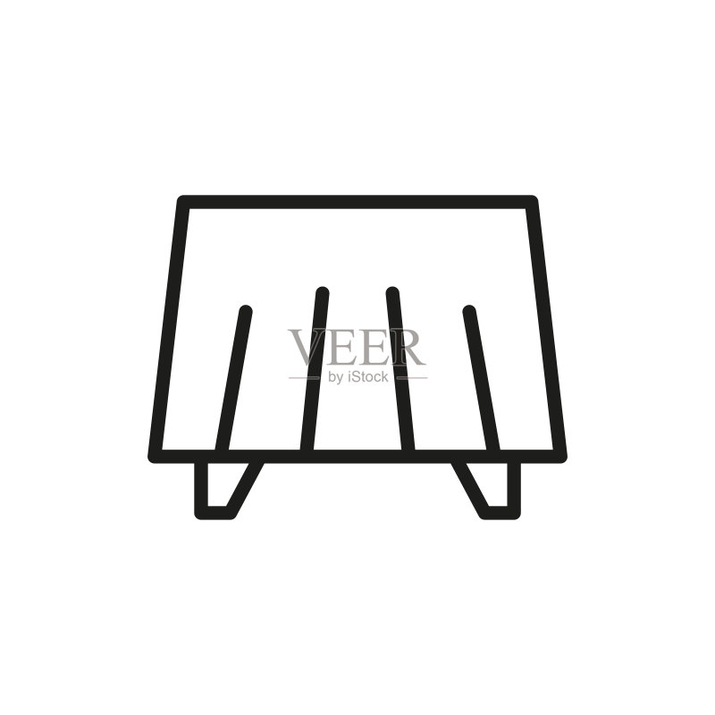 简约桌子线条图标图标素材