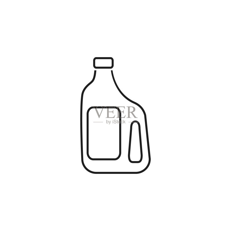 洗衣液塑料瓶线条图标图标素材