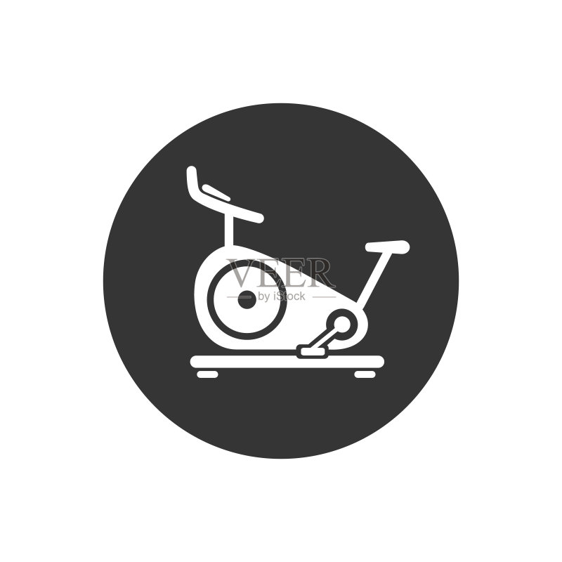 动感单车黑色图标矢量图图标素材