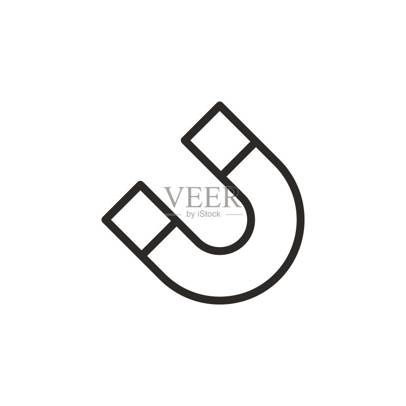 磁铁、捕捉矢量图标,用于移动概念和Web应用程序的设计工具元素,用于网站设计和开发、应用程序开发的细线图标图标素材