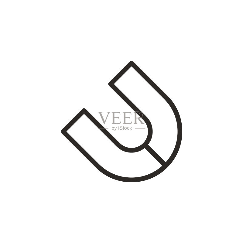 磁铁矢量图标,用于移动概念和Web应用程序的设计工具元素,用于网站设计和开发、应用程序开发的细线图标图标素材