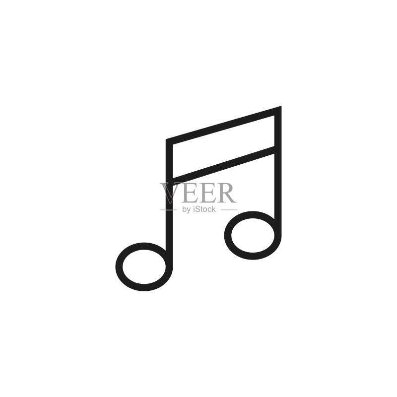 简约音符线条图标图标素材
