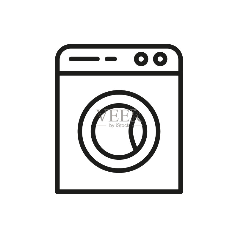 洗衣机线条图标图标素材