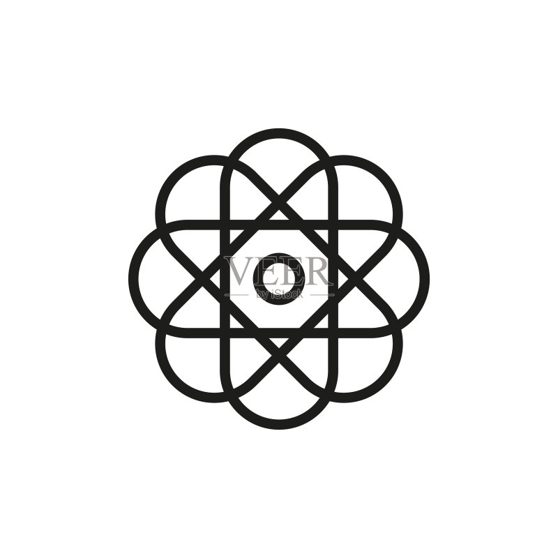简约原子线性图标图标素材