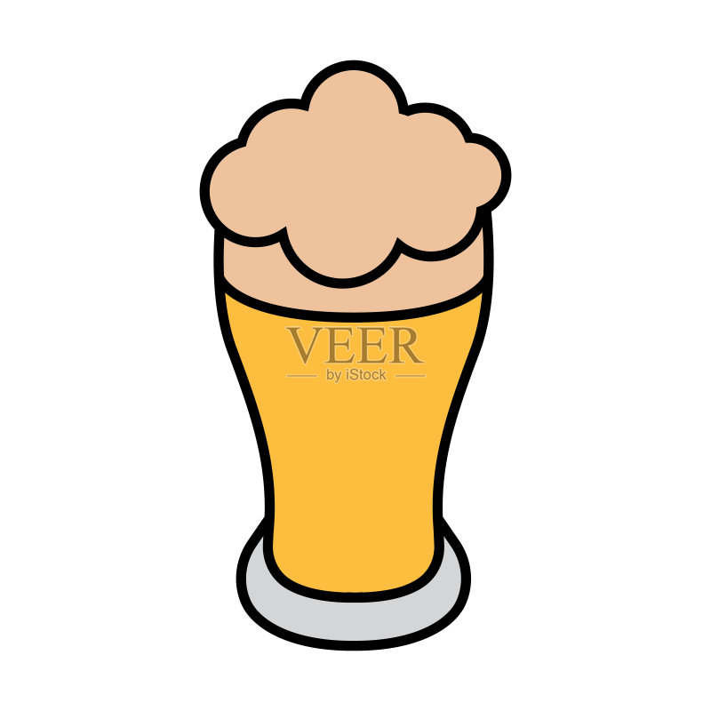 孤立的啤酒杯图标图标素材