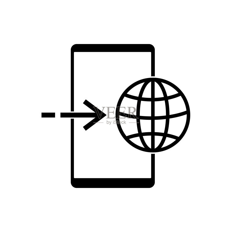 手机WiFi黑色图标图标素材