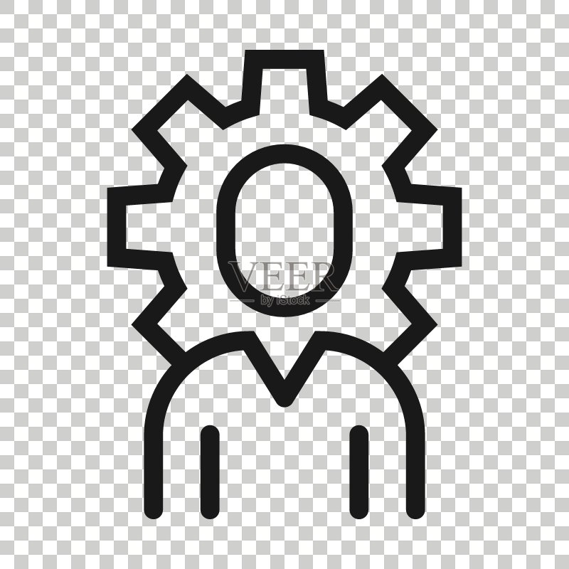 扁平风格团队合作齿轮图标矢量插画图标素材