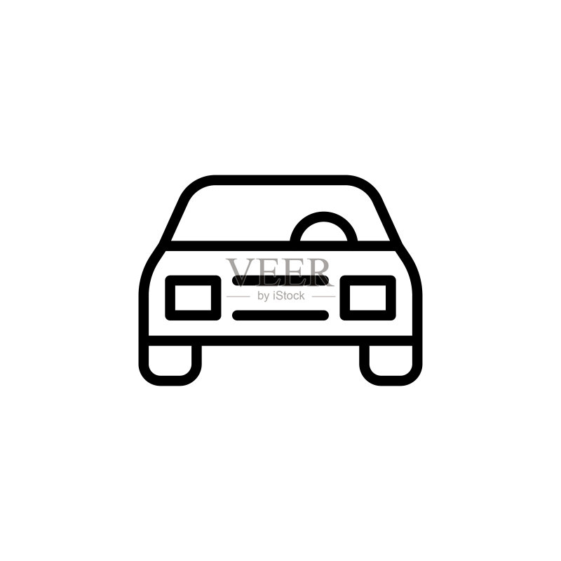 简约汽车线条图标图标素材