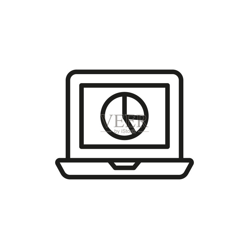 简单IT分析线条图标图标素材