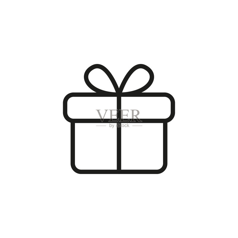 简单的礼品线条图标图标素材