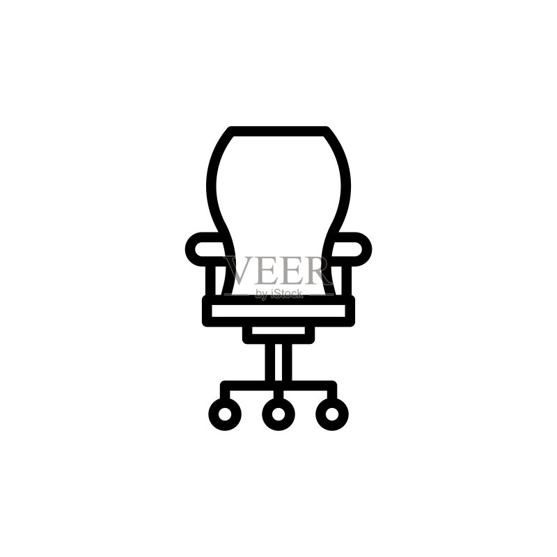 简约办公椅线条图标图标素材