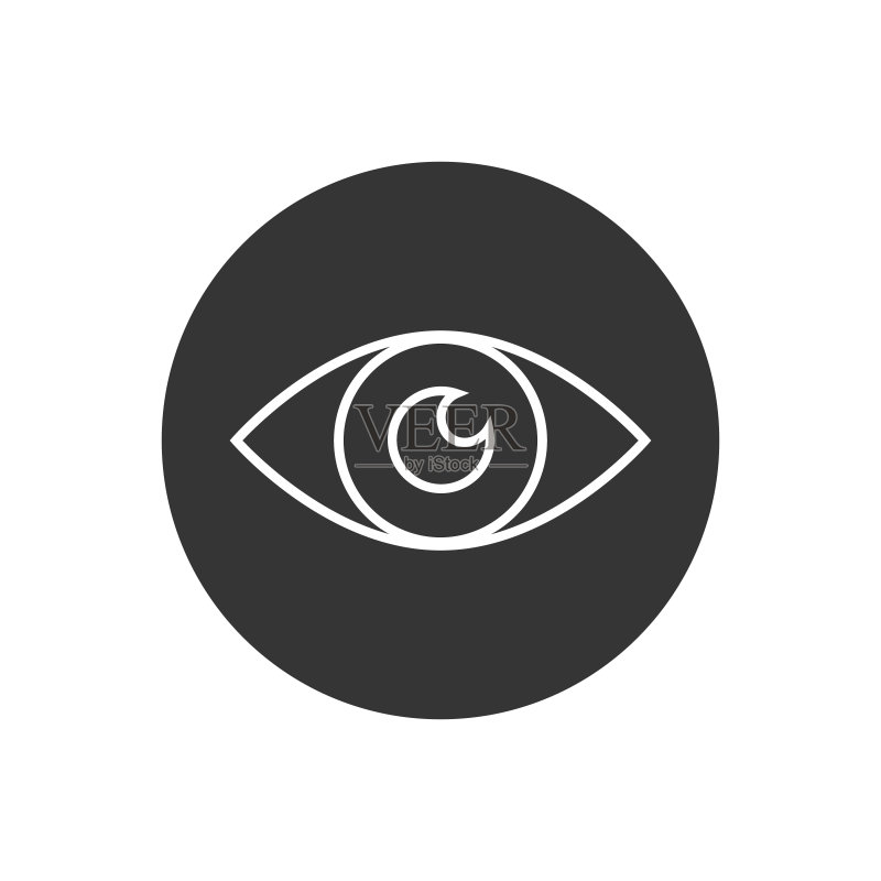 眼睛线条图标标志。矢量素材图标素材