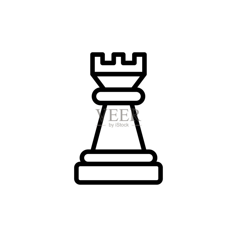 国际象棋线条图标图标素材