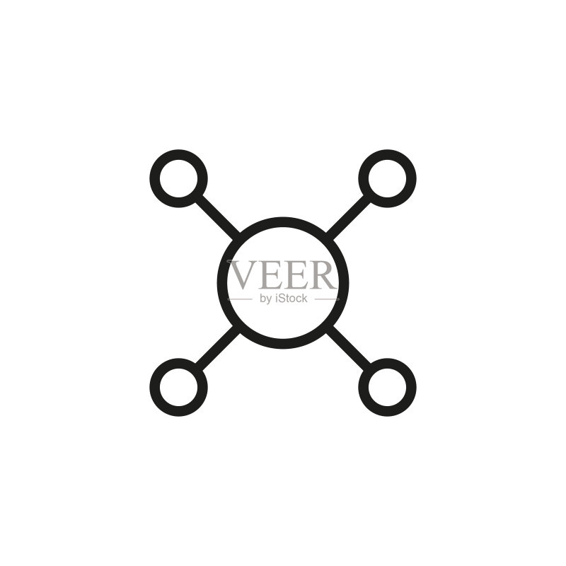 简约分享线性图标图标素材