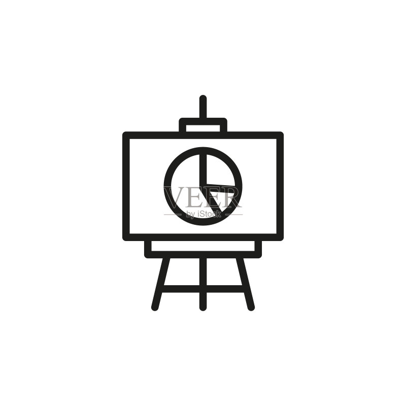 简约统计数据线性图标图标素材